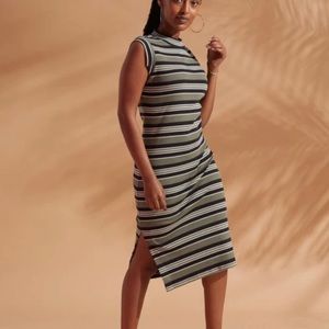 Known Supply Reighn dress / mock neck midi